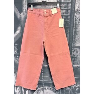 NWT Universal Thread Women Coral High Rise Sailor Wide Leg Jeans Size 6 REG